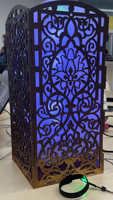 This is our final product.The Emotion Visualization Lamp is an interactive prototype that transforms emotional signals into light-based visual feedback.